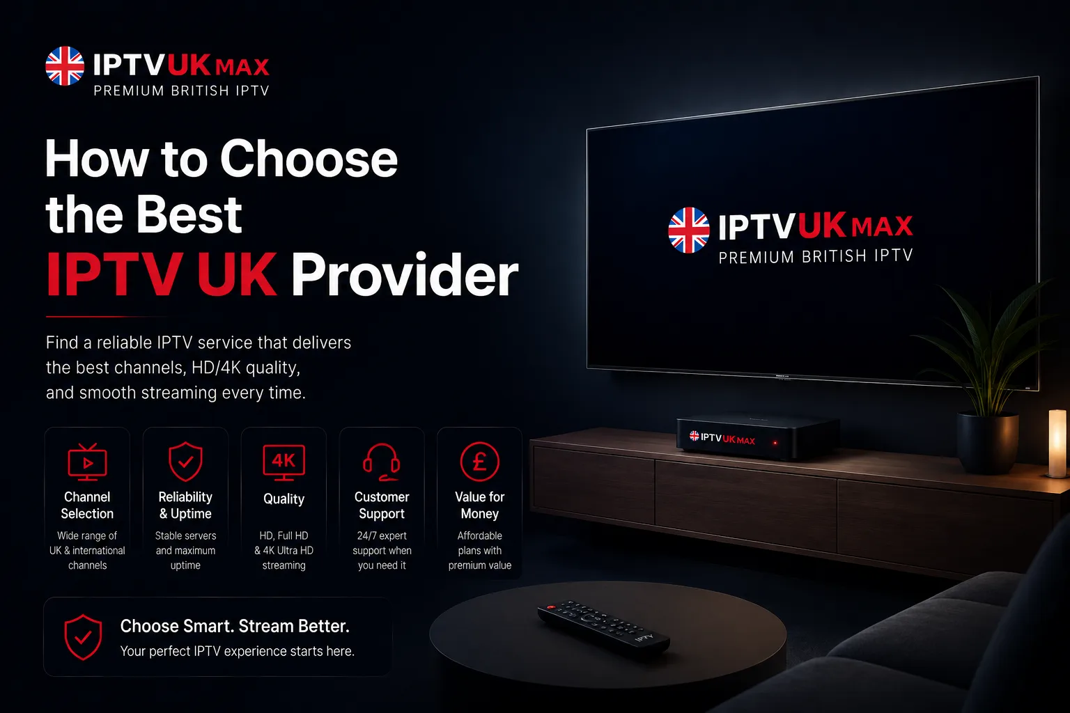 How to Choose the Best IPTV UK Provider in 2026 (8-Point Checklist) — IPTV UK guide by IPTVUKmax