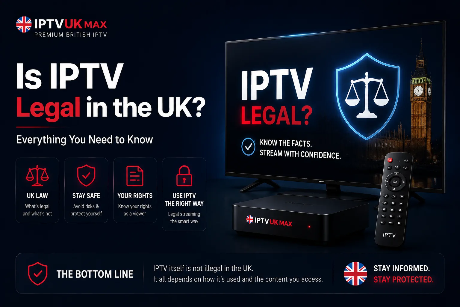 Is IPTV Legal in the UK? Everything You Need to Know in 2026 — IPTV UK guide by IPTVUKmax